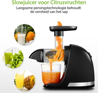 AMZCHEF Slowjuicer Sapcentrifuge - Zwart