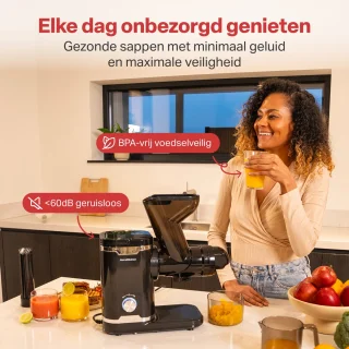 AoraKitchen Slowjuicer Juicer 500 ML Zwart