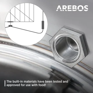 AREBOS Honing Extractor Handmatig Roestvrij Staal 26x42cm