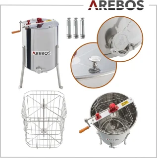 AREBOS Honing Extractor Handmatig Roestvrij Staal 26x42cm