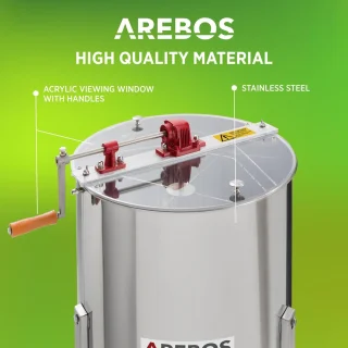 AREBOS Honing Extractor Handmatig Roestvrij Staal 26x42cm