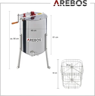 AREBOS Honing Extractor Handmatig Roestvrij Staal 26x42cm