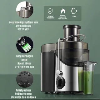 Wat vinden we goed aan de Aura® Sapcentrifuge Slowjuicer Zilver