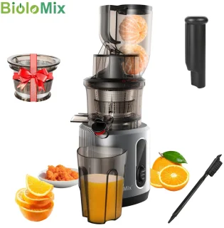 BioloMix SlowJuicer Zwart 200W 78mm