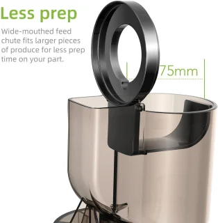 BioloMix SlowJuicer Zwart 200W 78mm