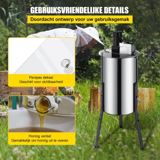 Bolture Handmatige Honingcentrifuge RVS