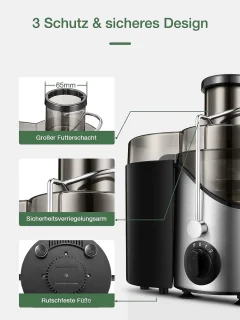 Centrifugaalsapmachine - Zilver