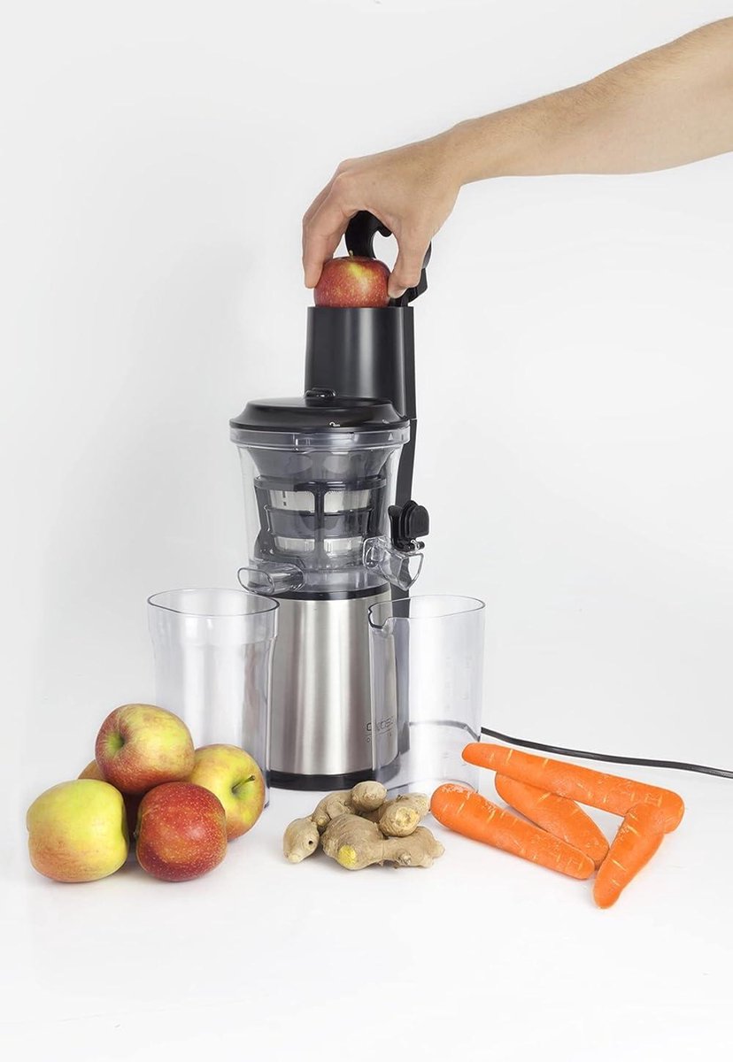 Design Slow Juicer Sapcentrifuge Zwart Roestvrijstaal