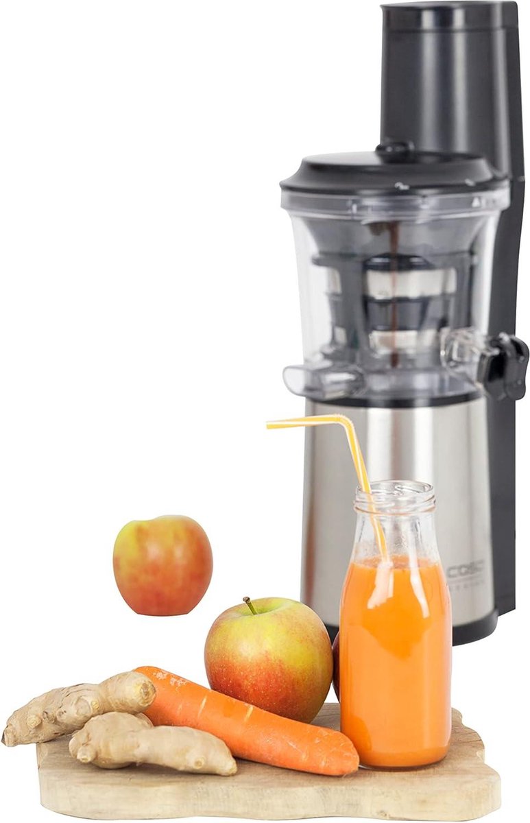 Design Slow Juicer Sapcentrifuge Zwart Roestvrijstaal