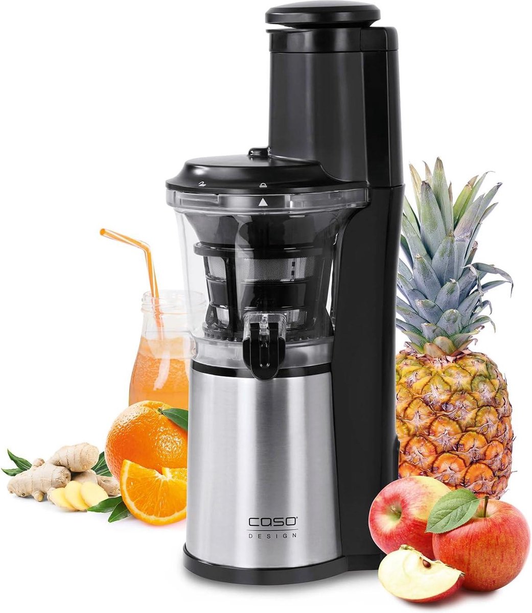 Design Slow Juicer Sapcentrifuge Zwart Roestvrijstaal
