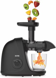 DistinQ Slowjuicer Zwart 700ml Sapbeker 1400ml Pulpreservoir