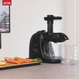 DistinQ Slowjuicer Zwart 700ml Sapbeker 1400ml Pulpreservoir
