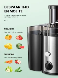 DnA® Sapcentrifuge Slowjuicer Zilver