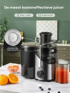 DnA® Slowjuicer Sapcentrifuge Zilver