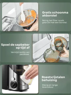 DnA® Slowjuicer Sapcentrifuge Zilver