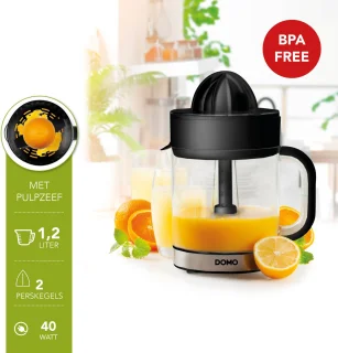 DOMO DO9235J Citruspers Zwart 1.2L
