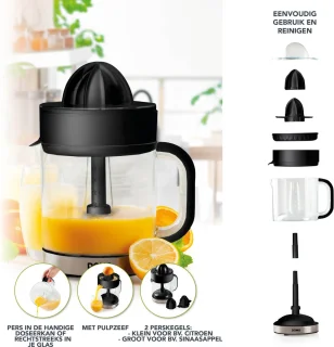 DOMO DO9235J Citruspers Zwart 1.2L