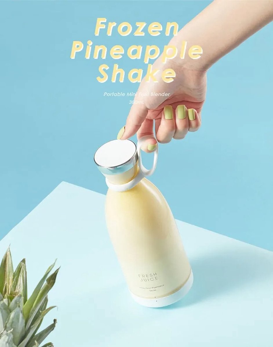 Elektrische Mini Blender 4 Messen Draadloos Oplaadbaar