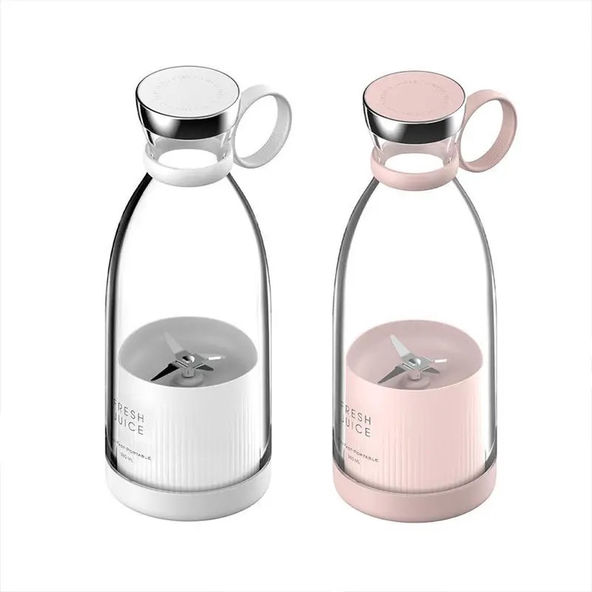 Elektrische Mini Blender 4 Messen Draadloos Oplaadbaar