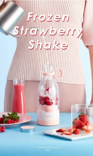 Elektrische Mini Blender 4 Messen Draadloos Oplaadbaar
