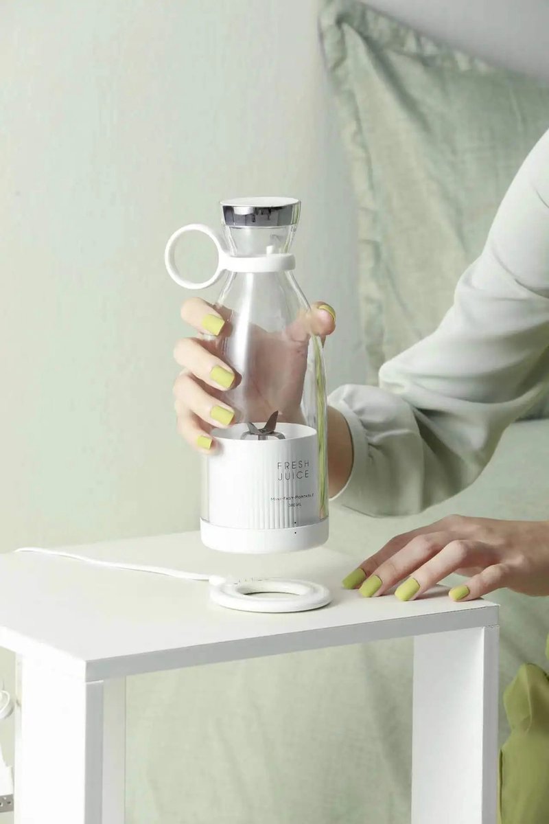 Elektrische Mini Blender 4 Messen Draadloos Oplaadbaar