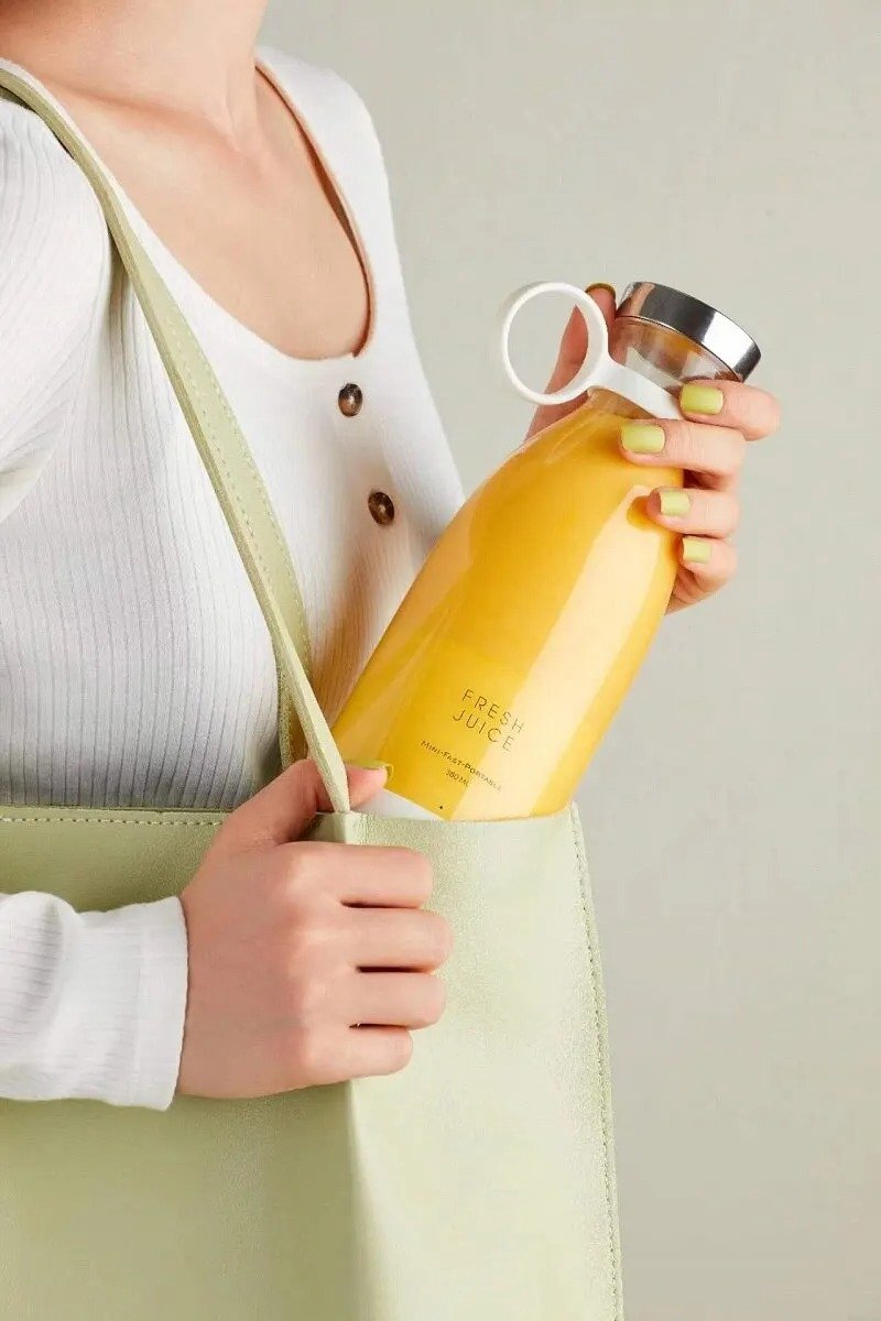Elektrische Mini Blender 4 Messen Draadloos Oplaadbaar