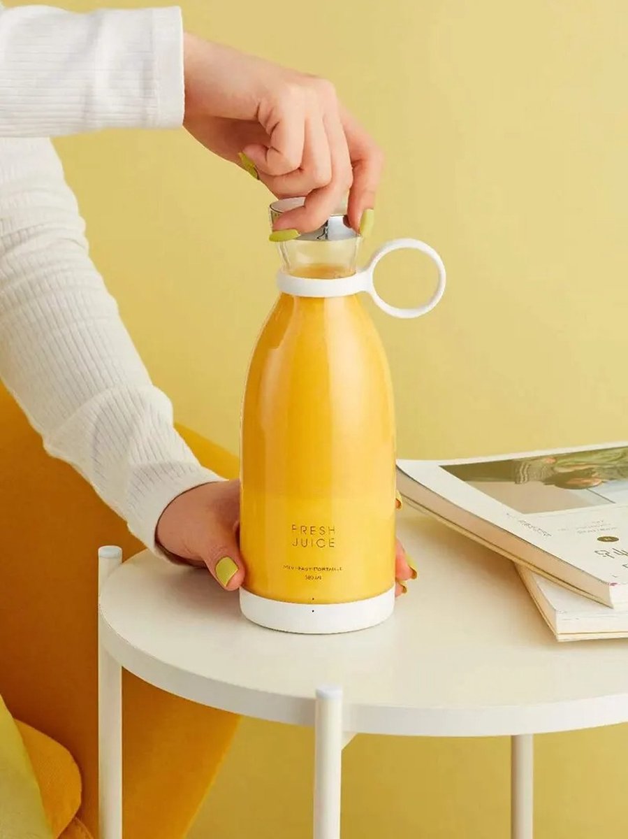 Elektrische Mini Blender 4 Messen Draadloos Oplaadbaar