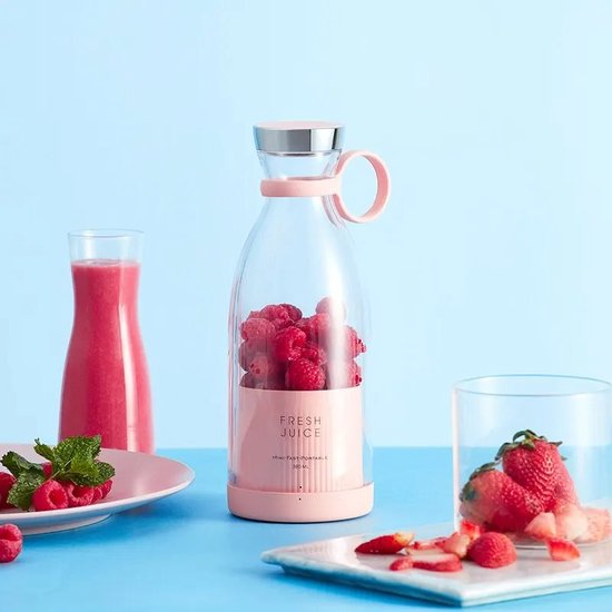 Elektrische Mini Blender 4 Messen Draadloos Oplaadbaar