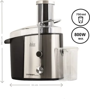 First Austria Slowjuicer Sapcentrifuge 750ml RVS 800W