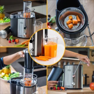 First Austria Slowjuicer Sapcentrifuge 750ml RVS 800W