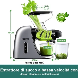 Fretta slow juicer roestvrijstalen sapcentrifuge