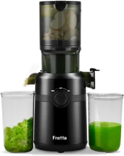 Fretta slow juicer sapcentrifuge zwart