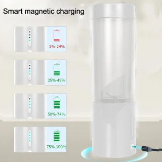 Fruitpers 450 ml USB Oplaadbaar Wit - Keukenaccessoire Juicer