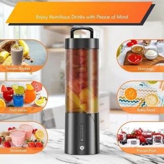 Fruitpers 450 ml USB Oplaadbaar Wit - Keukenaccessoire Juicer