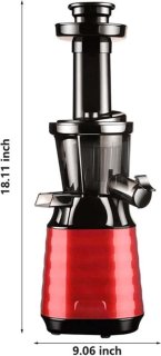 Fuegobird Slowjuicer 800ml Rood