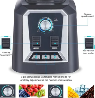 Heavy Duty Slow Juicer 2L BPA-vrij 39000RPM 240V