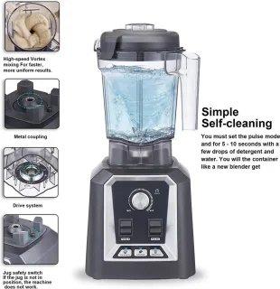 Heavy Duty Slow Juicer 2L BPA-vrij 39000RPM 240V