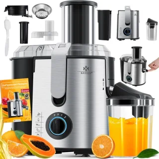 KESSER Slowjuicer 1100W Sapcentrifuge Zilver