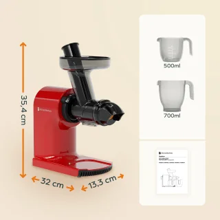 KitchenBrothers Slowjuicer Compact Rood