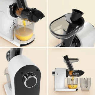 KitchenBrothers Slowjuicer Compact Wit 500 ml