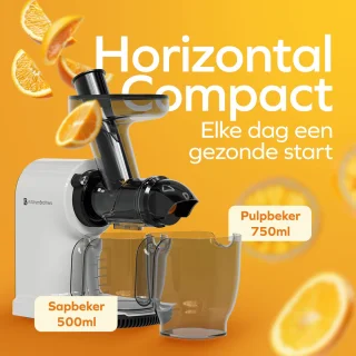 KitchenBrothers Slowjuicer Compact Wit 500 ml