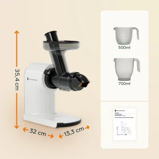 KitchenBrothers Slowjuicer Compact Wit 500 ml