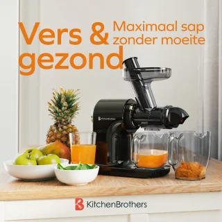 KitchenBrothers Slowjuicer Compact Zwart