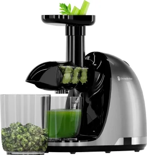 KitchenBrothers Slowjuicer Groenten- en Fruitpers 700ml Grijs