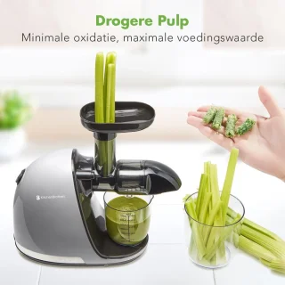 KitchenBrothers Slowjuicer Groenten- en Fruitpers 700ml Grijs