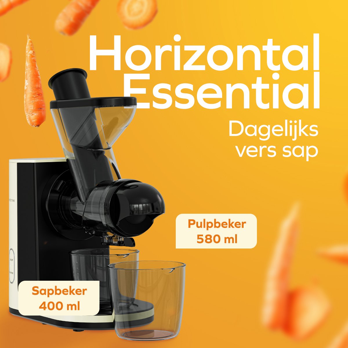 KitchenBrothers Slowjuicer Groenten- en Fruitpers Champagne