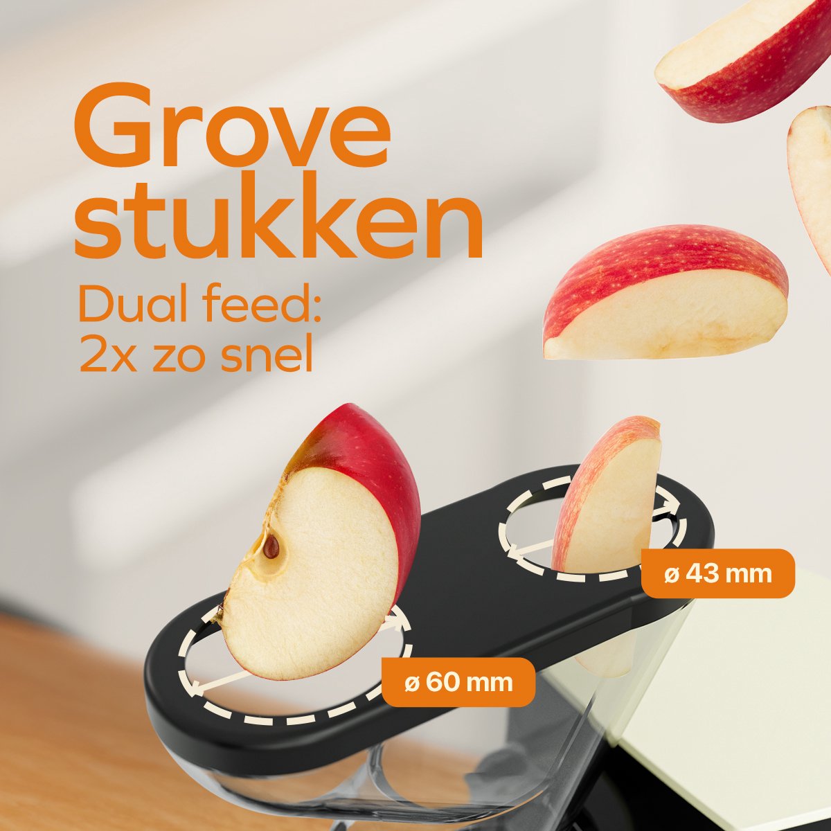 KitchenBrothers Slowjuicer Groenten- en Fruitpers Champagne