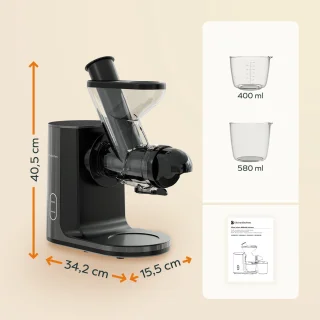 KitchenBrothers Slowjuicer Groenten- en Fruitpers Grijs