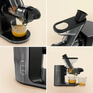KitchenBrothers Slowjuicer Groenten- en Fruitpers Grijs