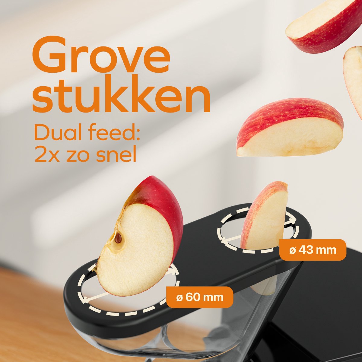 KitchenBrothers Slowjuicer Groenten- en Fruitpers Zwart